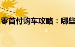 零首付购车攻略：哪些车型让你轻松拥有新车